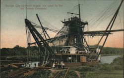 Dredge City of Paris largest one used by the old French Company. Panama Canal, Panama Postcard Postcard Postcard