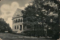 Nurses Home, Malden Hospital Massachusetts Postcard Postcard Postcard