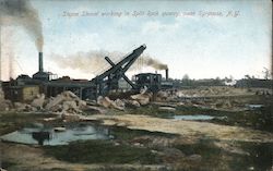 Steam Shovel working in Split Rock Quarry Postcard