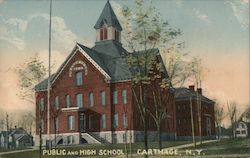 Public and HIgh School Carthage, NY Postcard Postcard Postcard