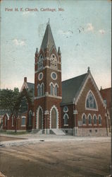 First M.E. Church Carthage, MO Postcard Postcard Postcard