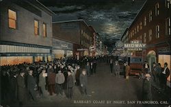 Barabry Coast By Night San Francisco, CA Postcard Postcard Postcard