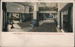 Lobby of Hotel Washington Postcard