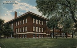 High School Crawfordsville, IN Postcard Postcard Postcard