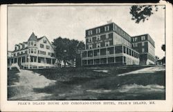 Peak's Island House and Coronado-Union Hotel Peaks Island, ME Postcard Postcard Postcard