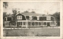 Club House on Government Island Rock Island, IL Postcard Postcard Postcard