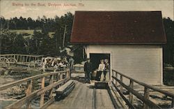 Waiting for the Boat, Westport Junction Postcard
