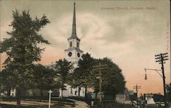 Unitarian Church Hudson, MA Postcard Postcard Postcard