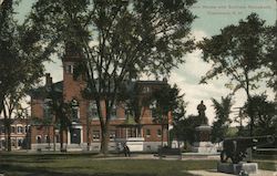 Opera House and Soldiers Monument Claremont, NH Postcard Postcard Postcard