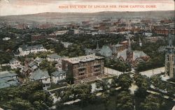 Bird's Eye View From Capitol Dome Lincoln, NE Postcard Postcard Postcard