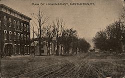 Main Street Looking East Castleton, VT Postcard Postcard Postcard