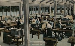 Section of Bindery - Gospel Trumpet Company Postcard