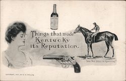 Things that made Kentucky its Reputation Postcard Postcard Postcard