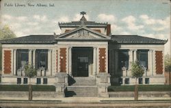 Public Library New Albany, IN Postcard Postcard Postcard