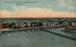 Bird's Eye View of Ghent Residential Section Norfolk, VA Postcard Postcard Postcard