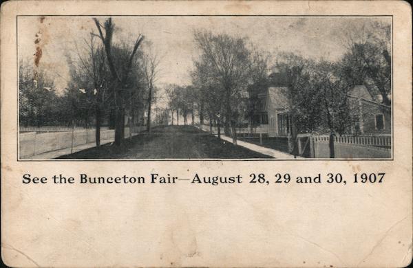 See the Bunceton Fair August 28, 29, & 30, 1907 Boonville Missouri