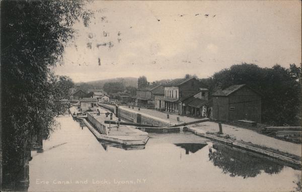 Erie Canal and Lock Lyons New York