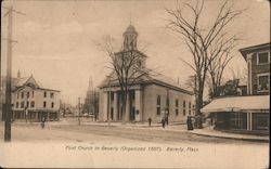 First Church in City (Organized 1667) Beverly, MA Postcard Postcard Postcard