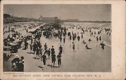 Bathing Scene from Young's Pier Postcard