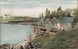 Fish Houses at North End Port Clyde, ME Postcard Postcard Postcard