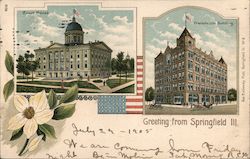 Greeting from Springfield, ILL Postcard