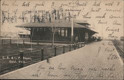 C. R. & I. P. Depot Postcard