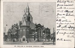 St. Paul M. E. Church Lincoln, NE Postcard Postcard Postcard