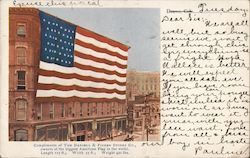 The Daniels & Fisher Stores Company - Biggest American Flag in the World Denver, CO Postcard Postcard Postcard