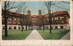 Courtyard of the New Engineering Building, University of Michigan Postcard