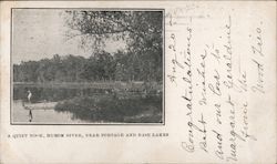 A Quiet Nook, Huron River, Near Portage and Base Lakes Ann Arbor, MI Postcard Postcard Postcard