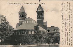 Library Building, U. of M. Ann Arbor, MI Postcard Postcard Postcard