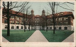Courtyard of New Engineering Building, University of Michigan Ann Arbor, MI Postcard Postcard Postcard