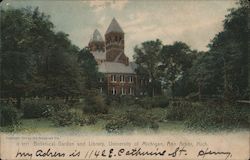 Botanical Garden and Library, University of Michigan Postcard