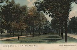 S. State St., University of Michigan Postcard