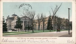 Old and New Medical Buildings, University of Michigan Ann Arbor, MI Postcard Postcard Postcard