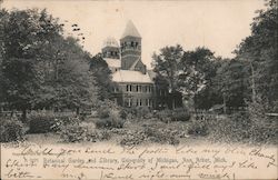 Botanical Garden and Library, University of Michigan Postcard