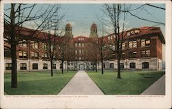 Court Yard of New Engineering Building, University of Michigan Postcard