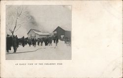 An Early View of the Creamery Fire Postcard