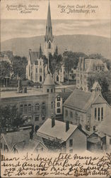 View from Court House St. Johnsbury, VT Postcard Postcard Postcard