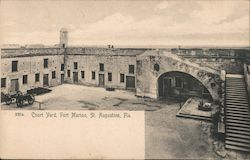 Court Yard, Fort Marion Postcard