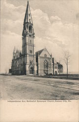 Independence Ave, Methodist Episcopal Church Postcard