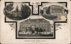 Views of Different Buildings, Fairmount College Postcard