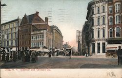 Bleecker and Genesee Sts. Postcard