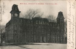 Main Building, Univeristy of Arkansas Fayetteville, AR Postcard Postcard Postcard