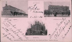 Depot, Hospital, and General Office Building Postcard