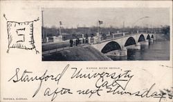 Kansas River Bridge Postcard