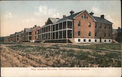 New Infantry Barracks Fort Leavenworth, KS Postcard Postcard Postcard