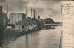 On The Erie Canal Syracuse, NY Postcard Postcard 