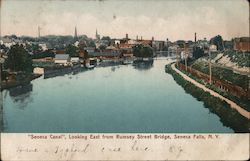 "Seneca Canal", Looking East from Rumsay Street Bridge Postcard