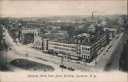 Looking North from Bank Building Postcard